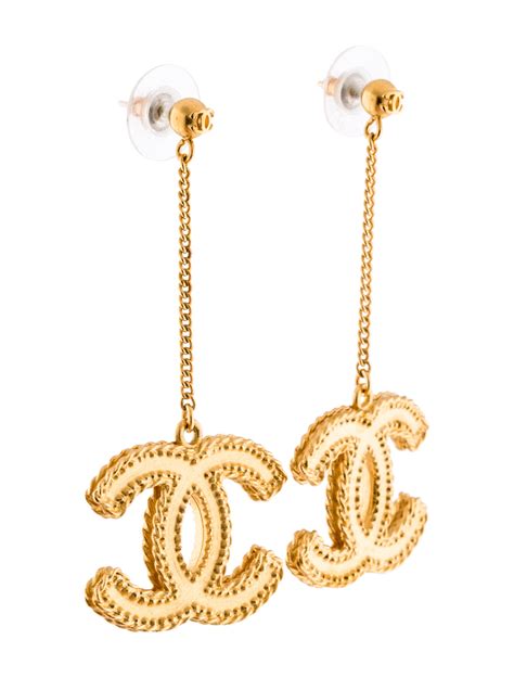 chanel earrings drop cc replica|Chanel drop earrings karren brady.